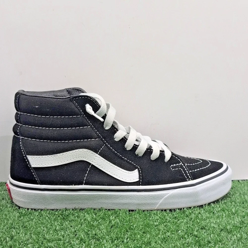 Vans SK8-Hi Old Skool High Tops Shoes Men's 5.5 Womens 7 Black‎ Suede Skateboard
